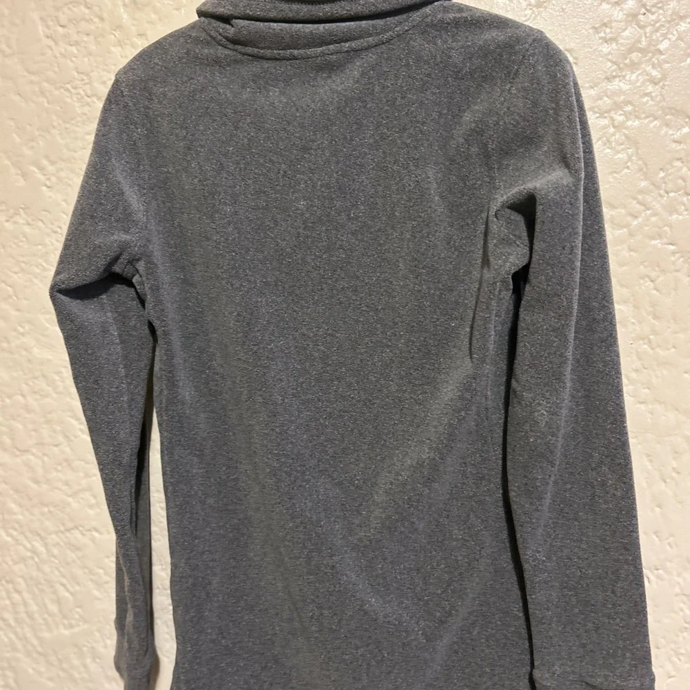 Nike Therma‎ Dri-Fit Tunic Cozy Gray Cowl Neck Sweater pocket fleece size Small